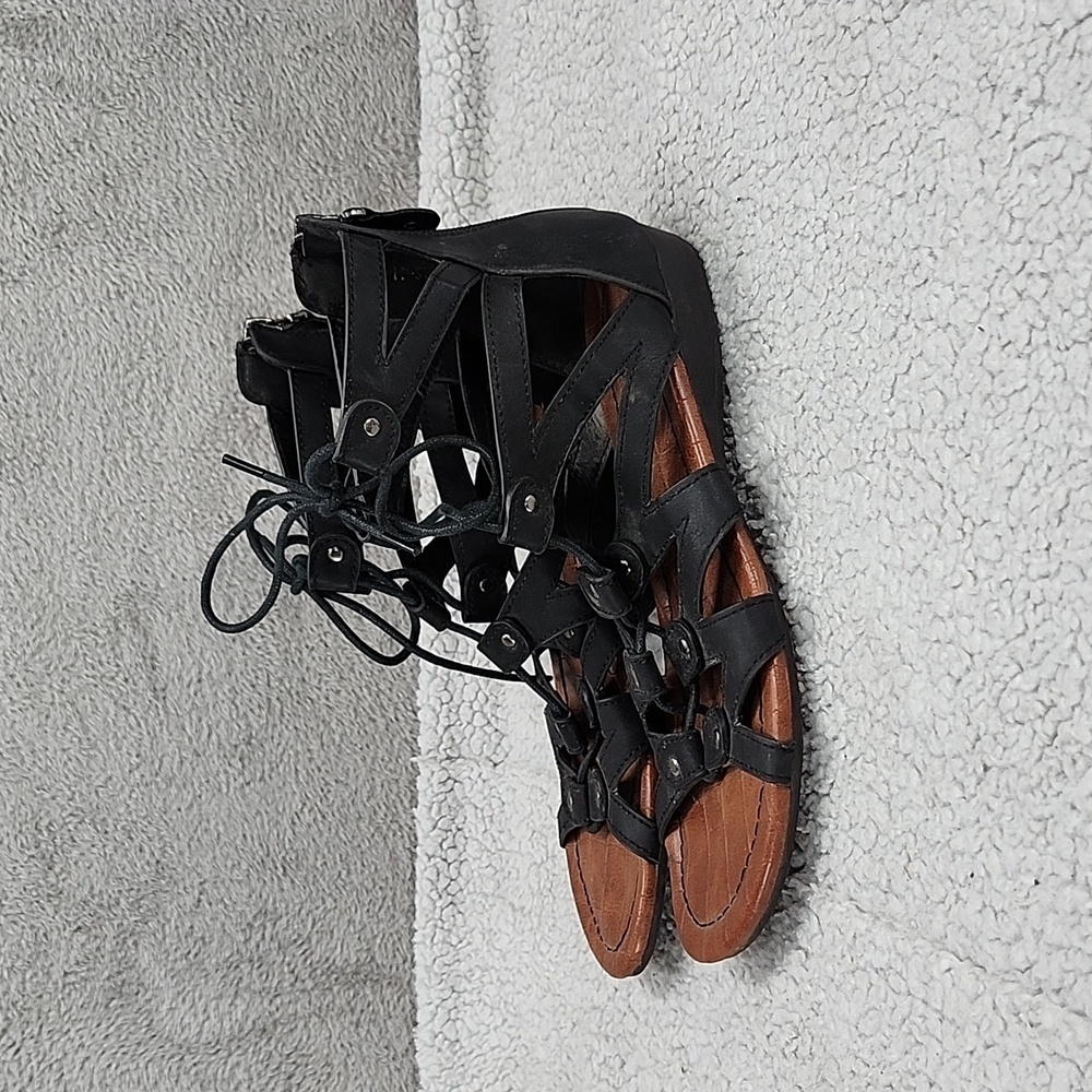 Unbranded Zip Back Lace-up Front Gladiator Sandals Size EURr 38 US 7.5